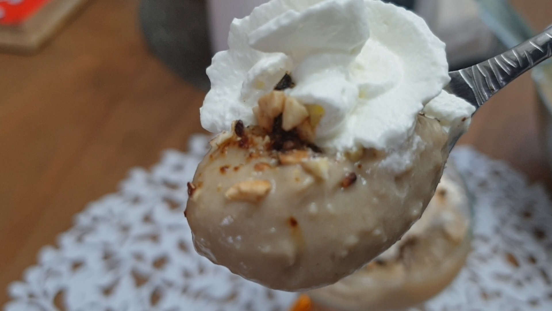 Crème dessert aux noisettes sans lait